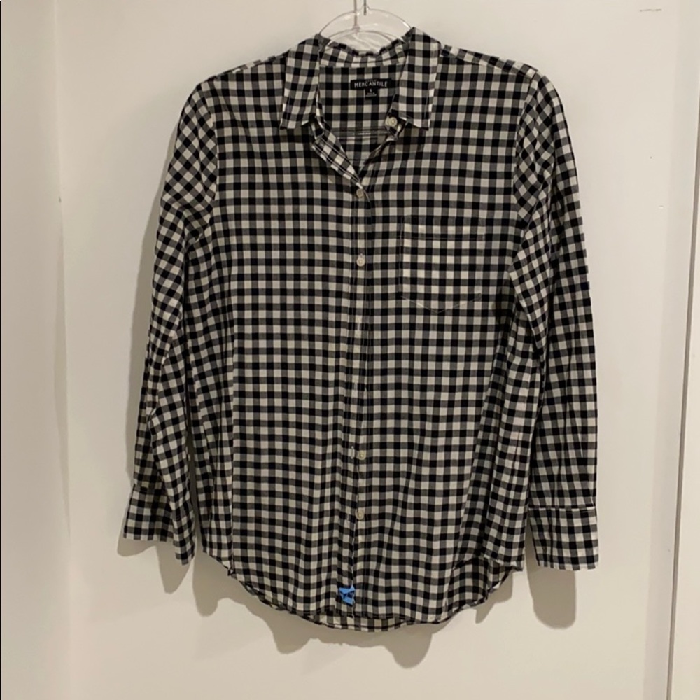 J.Crew Mercantile Black Checkered Button Down